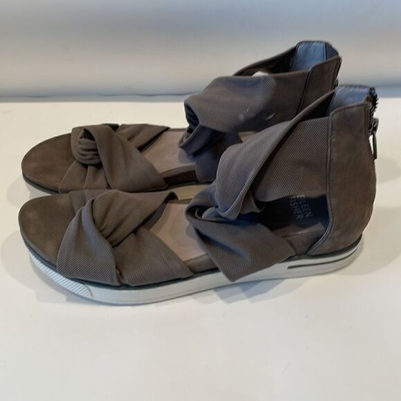 Eileen Fisher lace up gray sandals women’s size 8 - Picture 2 of 6
